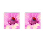 Ladybug On a Flower Cufflinks (Square)