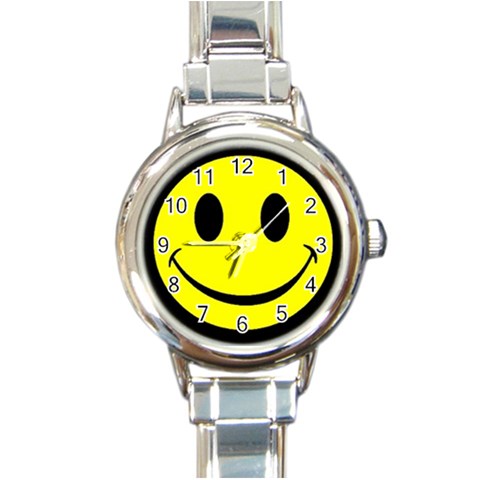 smiley Round Italian Charm Watch from UrbanLoad.com Front