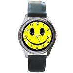 smiley Round Metal Watch