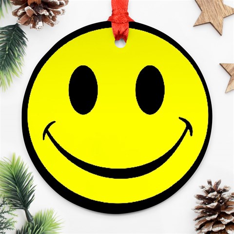 smiley Ornament (Round) from UrbanLoad.com Front