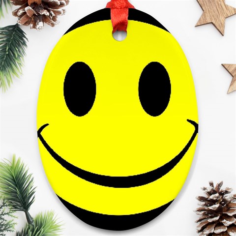 smiley Ornament (Oval) from UrbanLoad.com Front