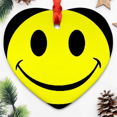smiley Ornament (Heart) from UrbanLoad.com Front