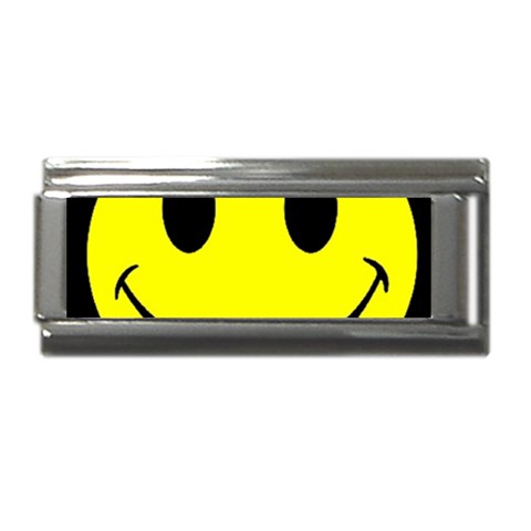 smiley Superlink Italian Charm (9mm) from UrbanLoad.com Front