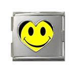 smiley Mega Link Heart Italian Charm (18mm)