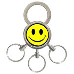 smiley 3-Ring Key Chain