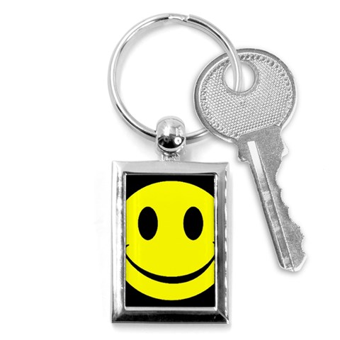 smiley Key Chain (Rectangle) from UrbanLoad.com Front