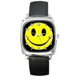 smiley Square Metal Watch