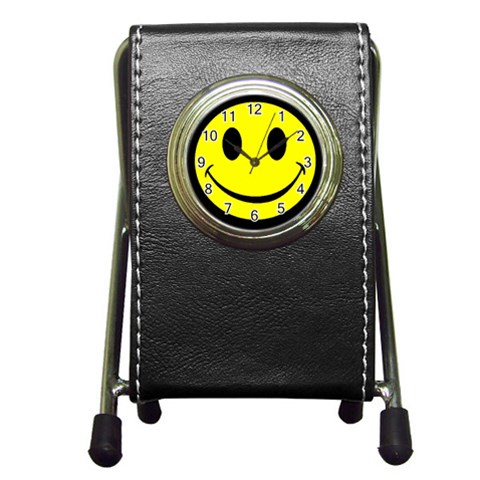 smiley Pen Holder Desk Clock from UrbanLoad.com Front