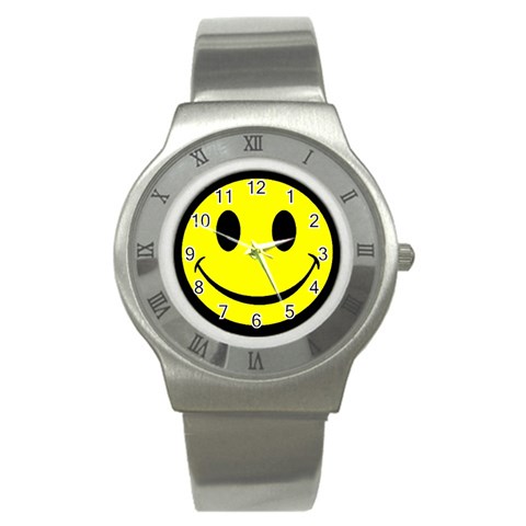 smiley Stainless Steel Watch from UrbanLoad.com Front