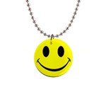 smiley 1  Button Necklace