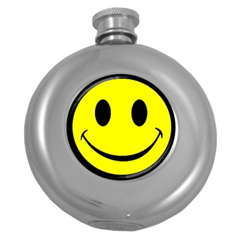 smiley Hip Flask (5 oz) from UrbanLoad.com Front