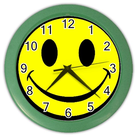 smiley Color Wall Clock from UrbanLoad.com Front