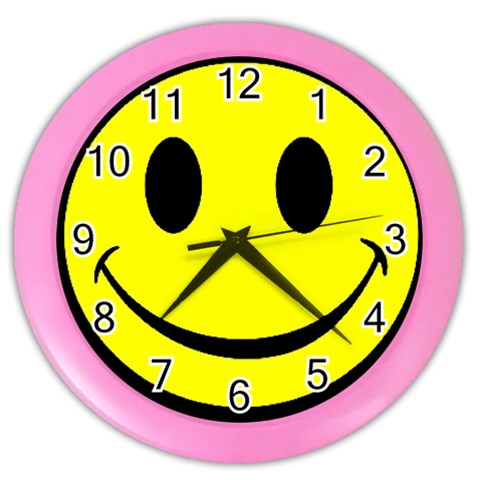 smiley Color Wall Clock from UrbanLoad.com Front