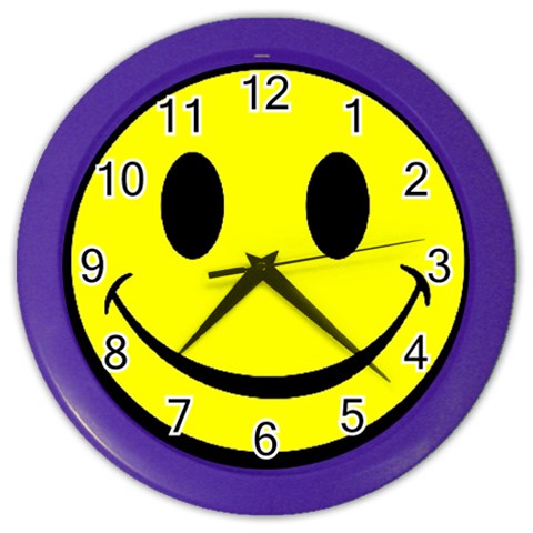 smiley Color Wall Clock from UrbanLoad.com Front