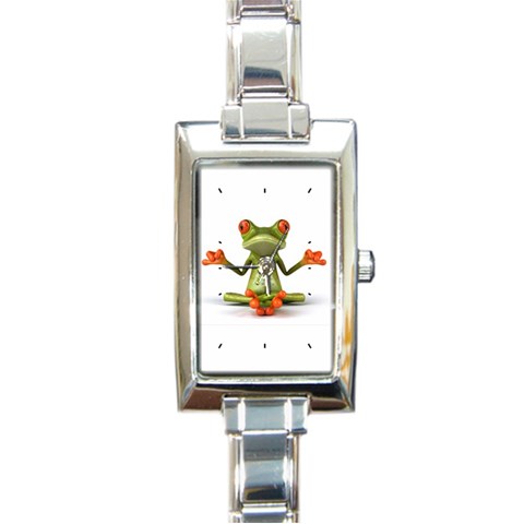 Crazy Frog Rectangular Italian Charm Watch from UrbanLoad.com Front