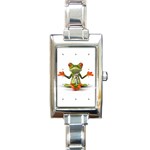 Crazy Frog Rectangular Italian Charm Watch