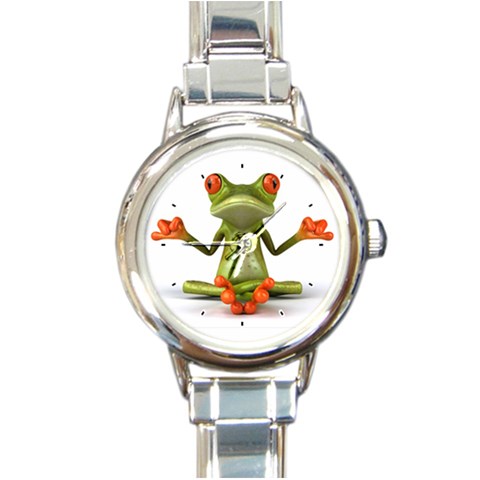 Crazy Frog Round Italian Charm Watch from UrbanLoad.com Front