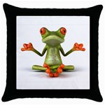 Crazy Frog Throw Pillow Case (Black)