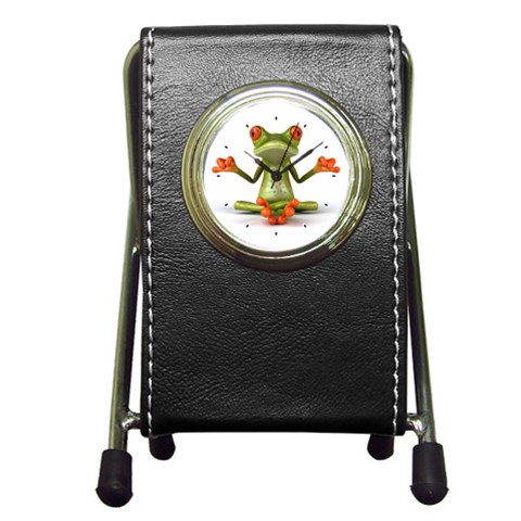 Crazy Frog Pen Holder Desk Clock from UrbanLoad.com Front