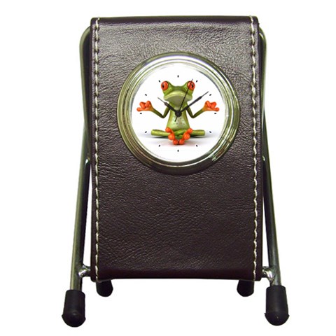 Crazy Frog Pen Holder Desk Clock from UrbanLoad.com Front