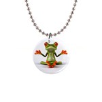 Crazy Frog 1  Button Necklace