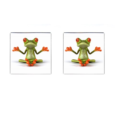 Crazy Frog Cufflinks (Square) from UrbanLoad.com Front(Pair)