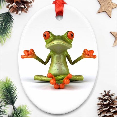 Crazy Frog Oval Ornament (Two Sides) from UrbanLoad.com Front