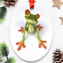 Crazy Frog Oval Ornament (Two Sides) from UrbanLoad.com Back