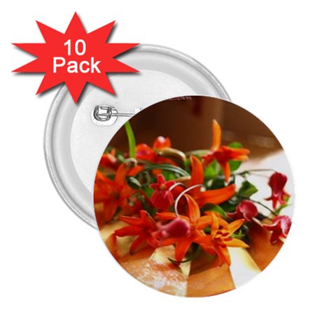 flowers 2.25  Button (10 pack) from UrbanLoad.com Front
