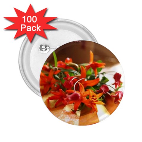flowers 2.25  Button (100 pack) from UrbanLoad.com Front