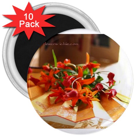 flowers 3  Magnet (10 pack) from UrbanLoad.com Front