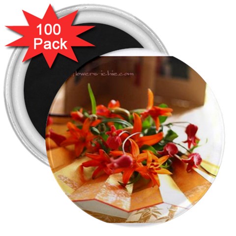 flowers 3  Magnet (100 pack) from UrbanLoad.com Front