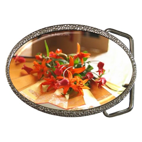 flowers Belt Buckle from UrbanLoad.com Front
