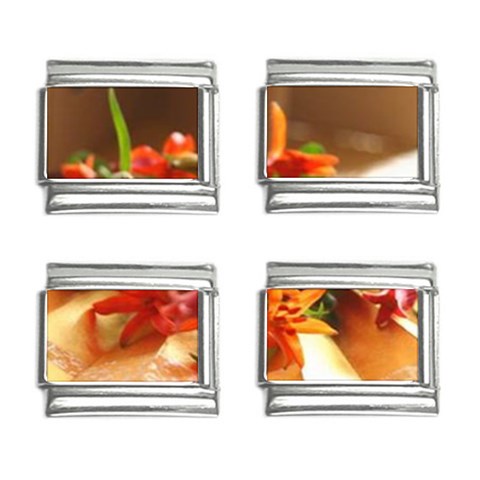 flowers 9mm Italian Charm (4 pack) from UrbanLoad.com Front