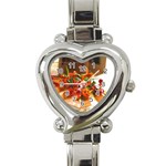 flowers Heart Italian Charm Watch