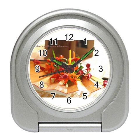 flowers Travel Alarm Clock from UrbanLoad.com Front