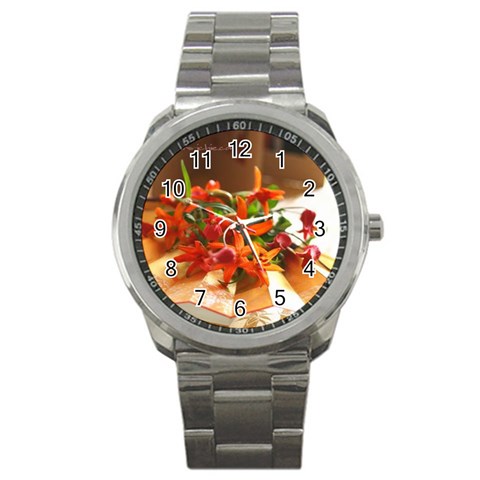 flowers Sport Metal Watch from UrbanLoad.com Front