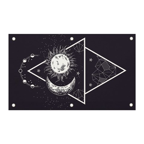 Moon and sun Banner and Sign 5  x 3  from UrbanLoad.com Front