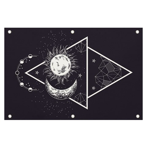 Moon and sun Banner and Sign 6  x 4  from UrbanLoad.com Front