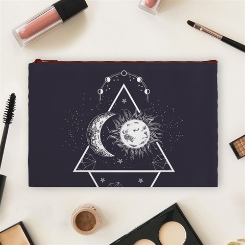 Moon and sun Cosmetic Bag (Large) from UrbanLoad.com Front