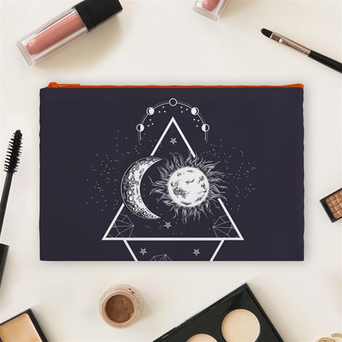 Moon and sun Cosmetic Bag (Large) from UrbanLoad.com Front
