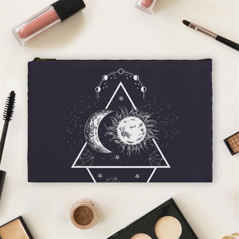 Moon and sun Cosmetic Bag (Large) from UrbanLoad.com Front