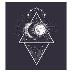 Moon and sun Drawstring Pouch (Medium) from UrbanLoad.com Back