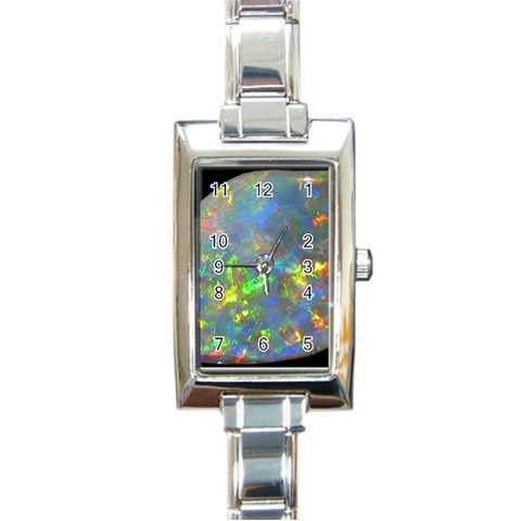 Dark Jubilee Opal Rectangular Italian Charm Watch from UrbanLoad.com Front