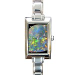 Dark Jubilee Opal Rectangular Italian Charm Watch