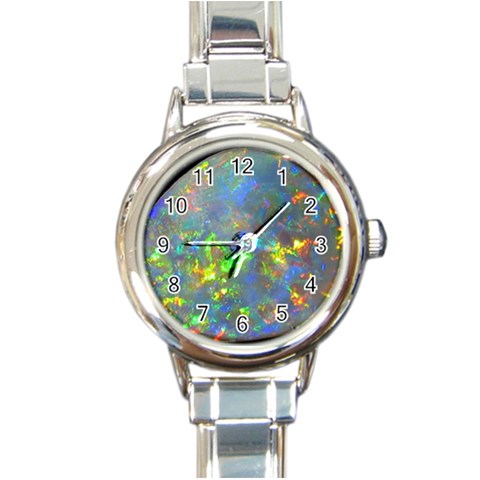 Dark Jubilee Opal Round Italian Charm Watch from UrbanLoad.com Front