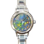 Dark Jubilee Opal Round Italian Charm Watch