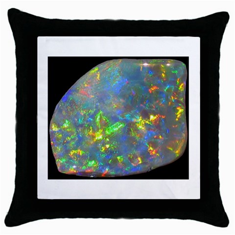 Dark Jubilee Opal Throw Pillow Case (Black) from UrbanLoad.com Front