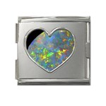 Dark Jubilee Opal Mega Link Heart Italian Charm (18mm)