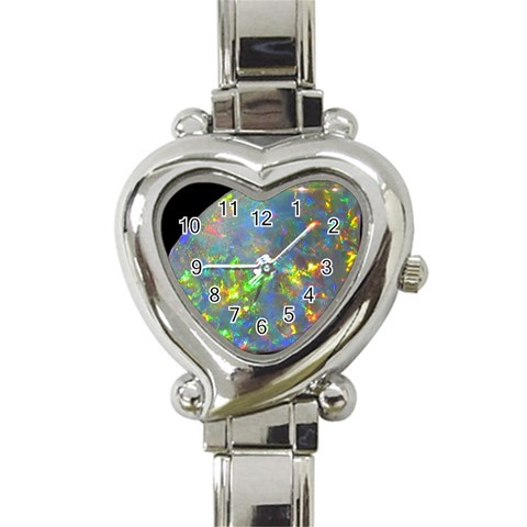 Dark Jubilee Opal Heart Italian Charm Watch from UrbanLoad.com Front